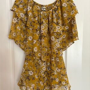 Show Me Your MuMu Yellow Floral Romper